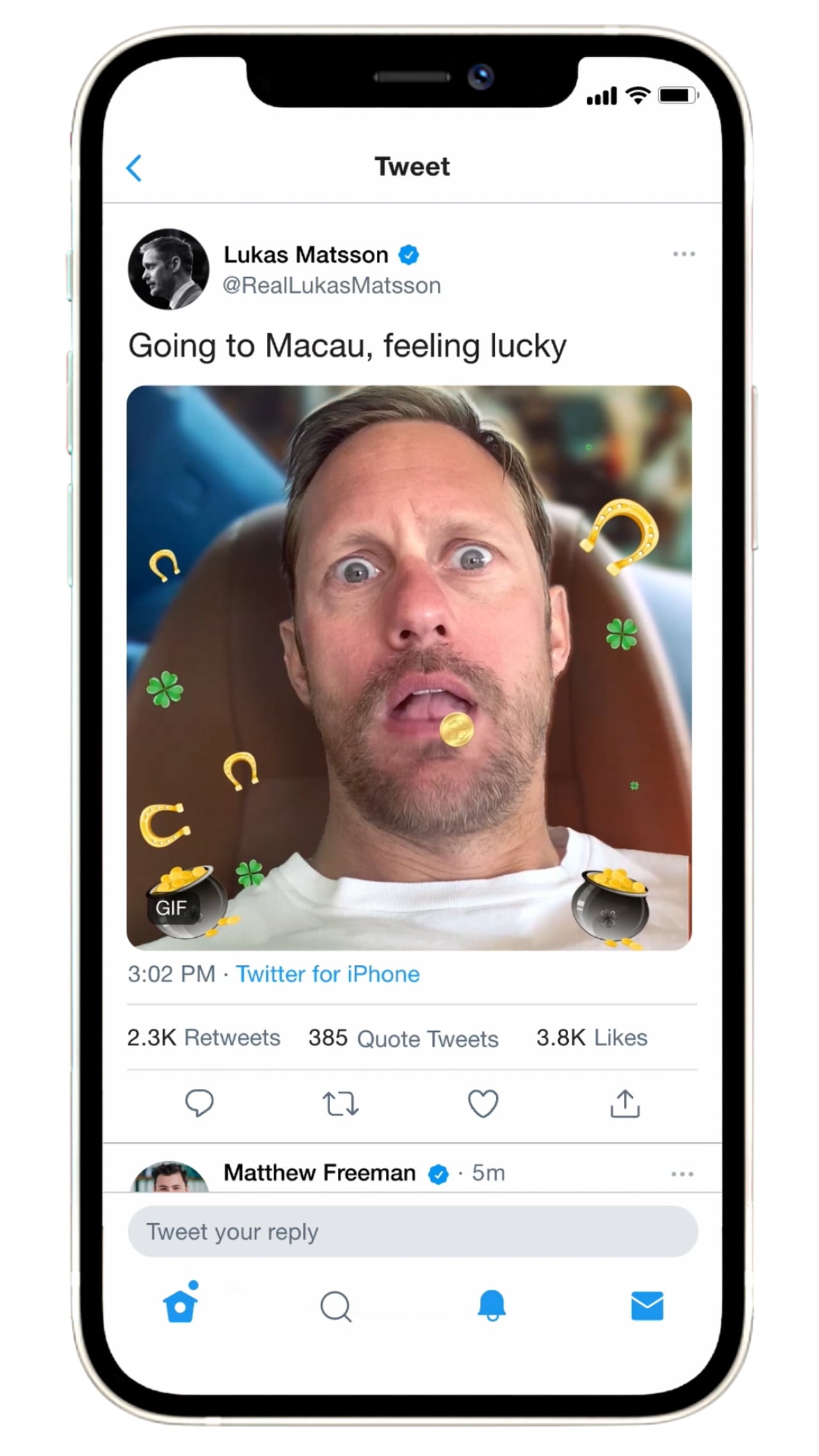 Matsson's Macau tweet